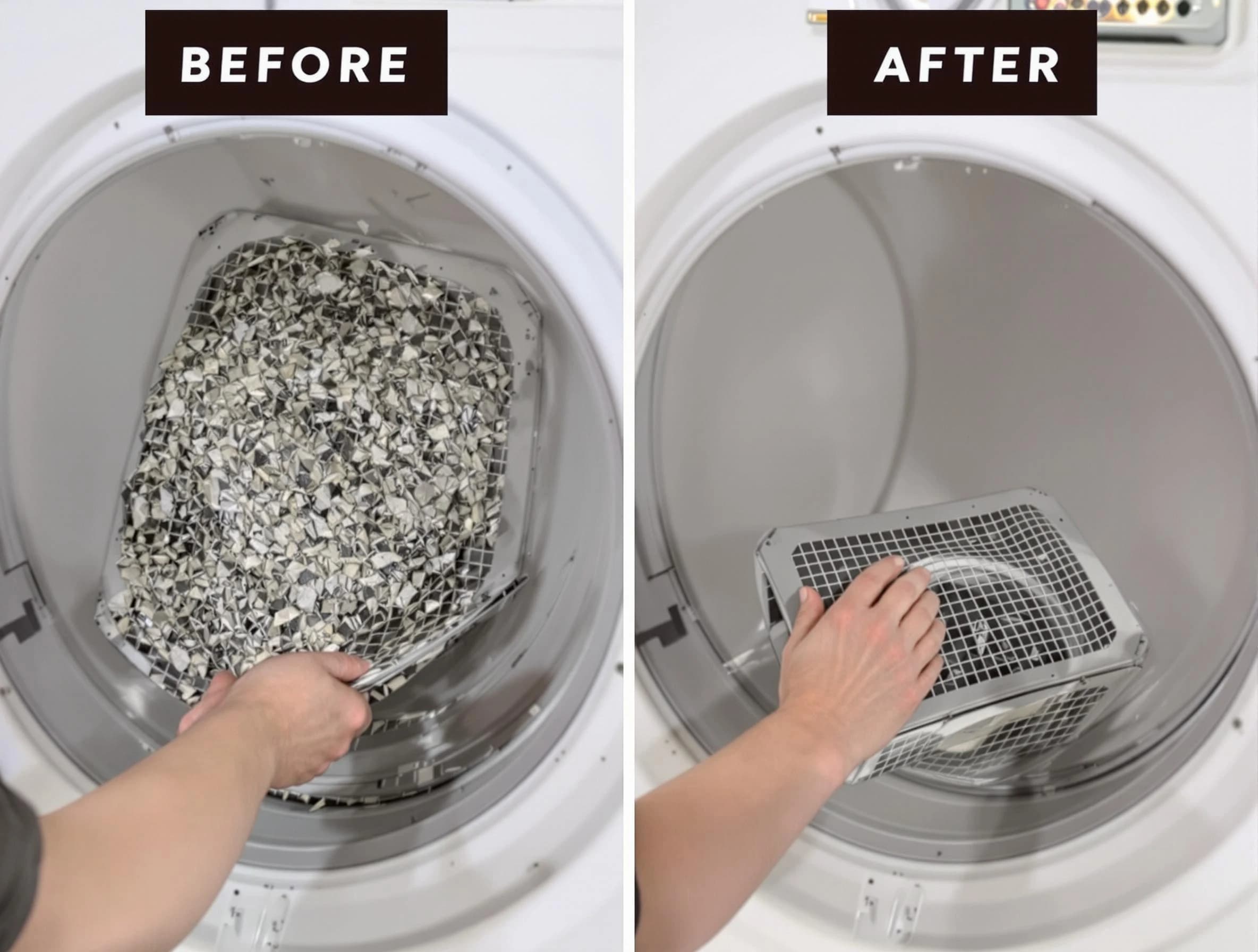 Professional lint trap cleaning by Waltham Dryer Vent Cleaning in Waltham